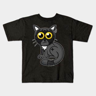 Funny Hard Rock Kitty - Heavy Metal Cat Kids T-Shirt